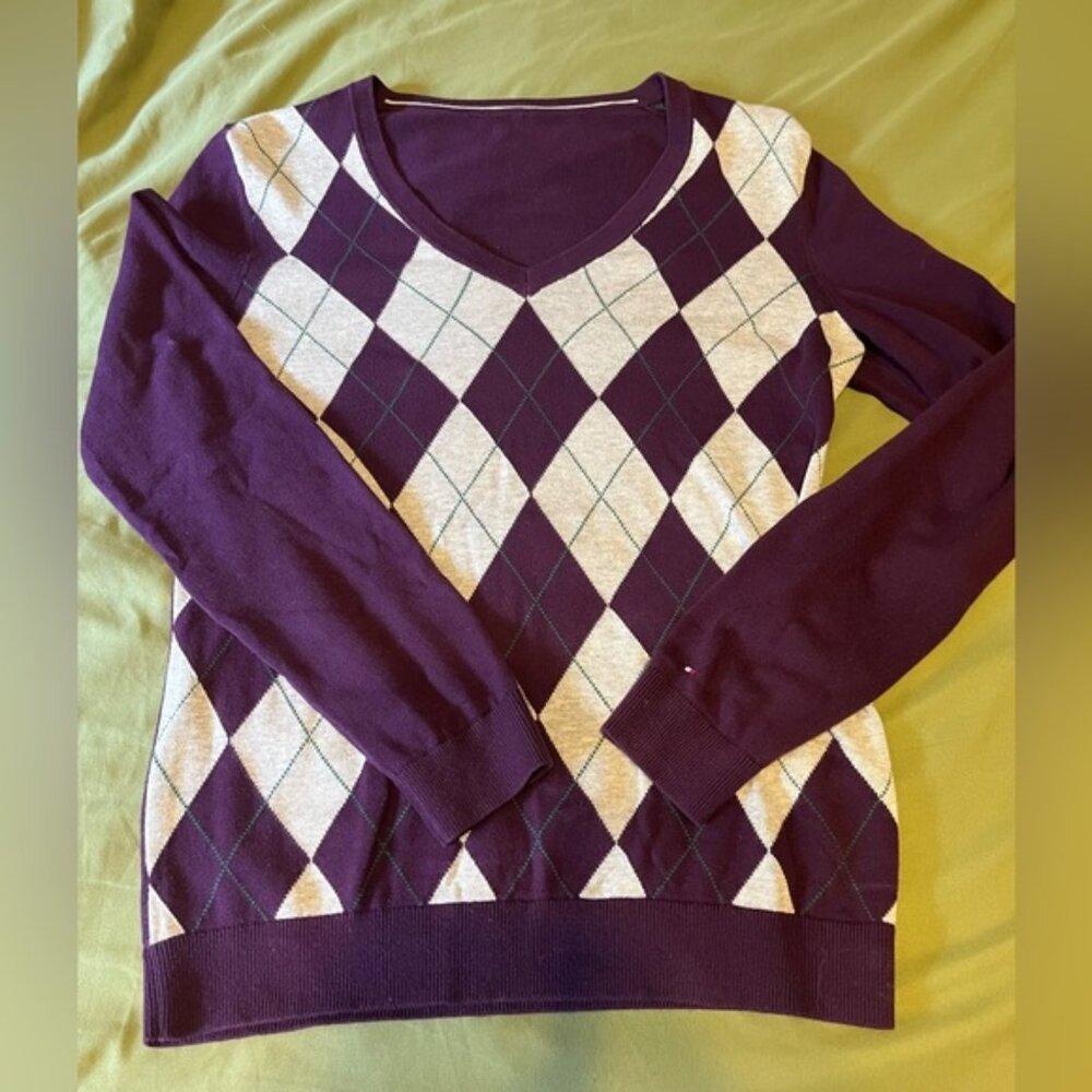 Tommy Hilfiger Argyle V-neck